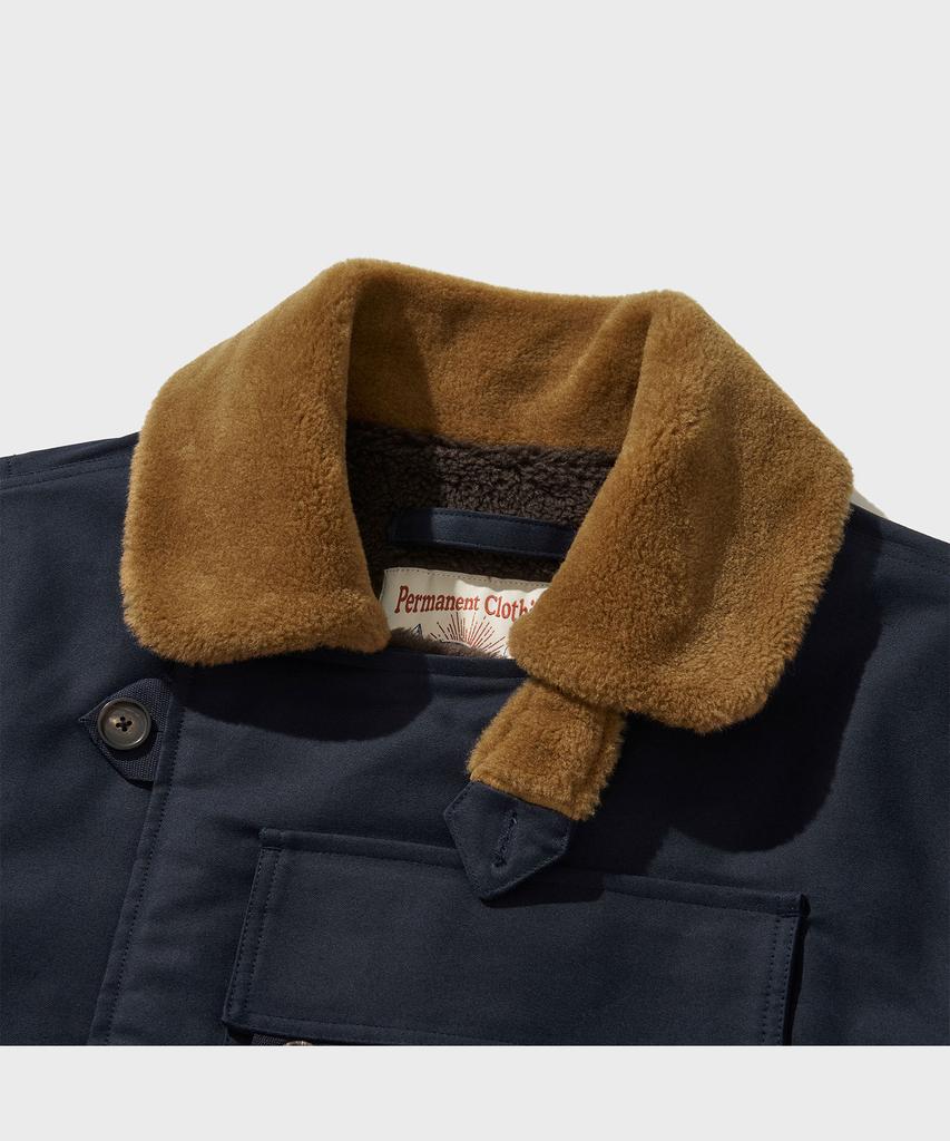 Vdr Heavy Moleskin Motorcycle Fur Jacket [Deep Indigo]