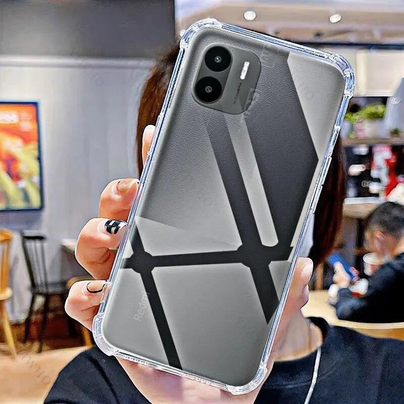 Soft Silicone Shockproof Case for Xiaomi Redmi A2+ Clear Transparent for Redmi A2 Plus 6.52" 23028RNCAG Anti-Scratch Cover Shell