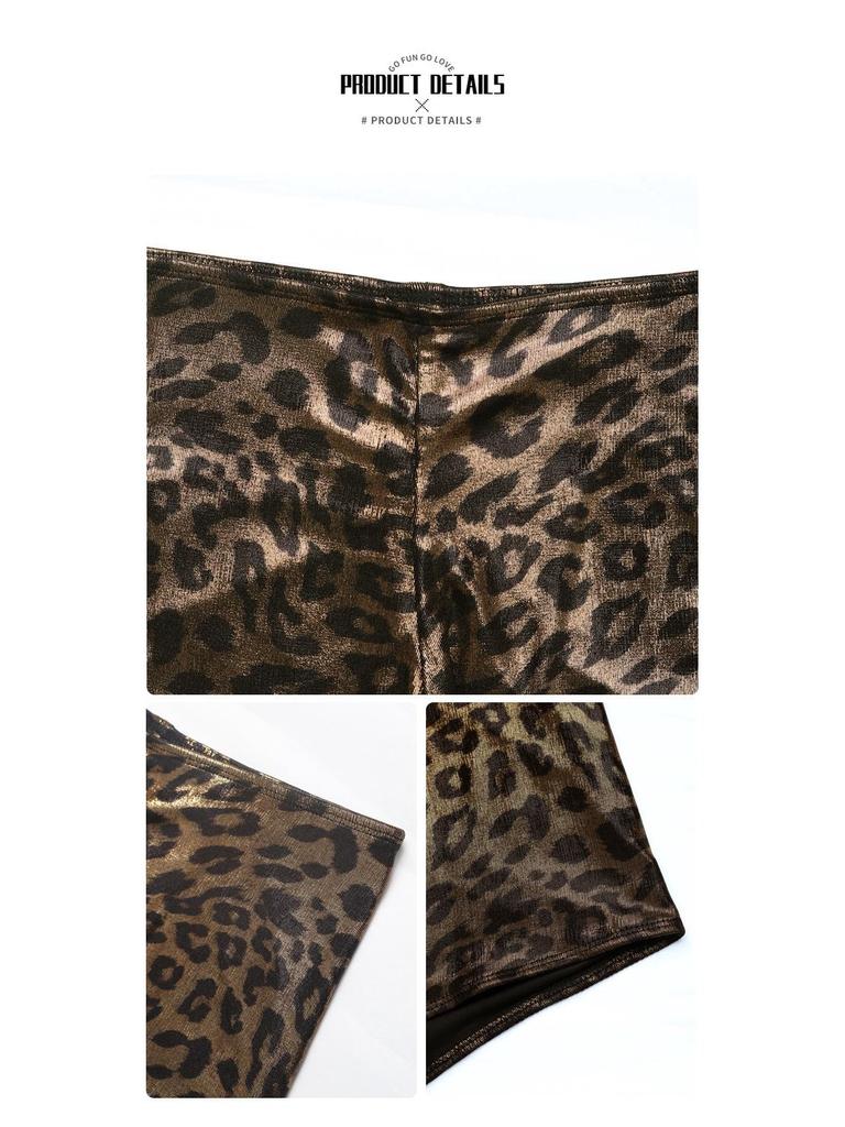 2026 Leopard Print Irregular Low-Rise Party Shorts for Women
