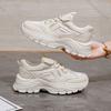 Fashion Comemore Platform Sneakers for Women Spring Summer Mesh Breathable Women's Sport Shoes Casual Solid Lace Up Chunky Heeled Tenis
