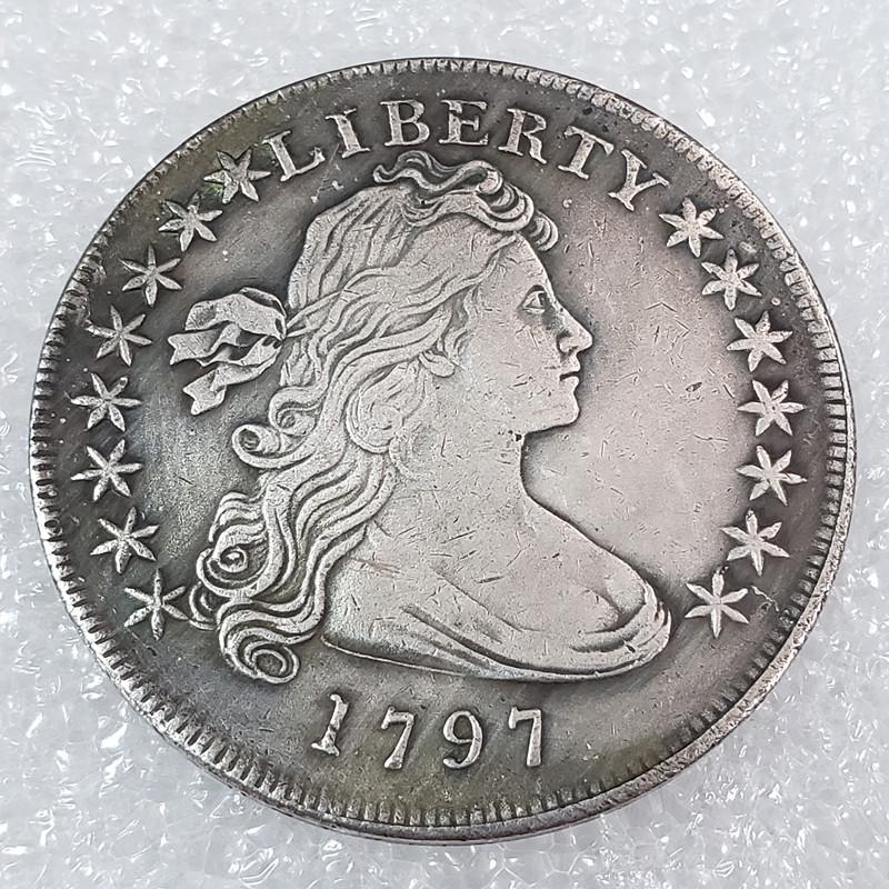 Старинные монеты США номиналом пол-дайм (1795-1798) - Набор из 4 латунных памятных монет