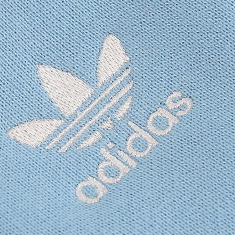 adidas Оригинальный логотип, полосатый свитшот с круглым вырезом, теплый с длинным рукавом, женский свитшот, синий DH3173