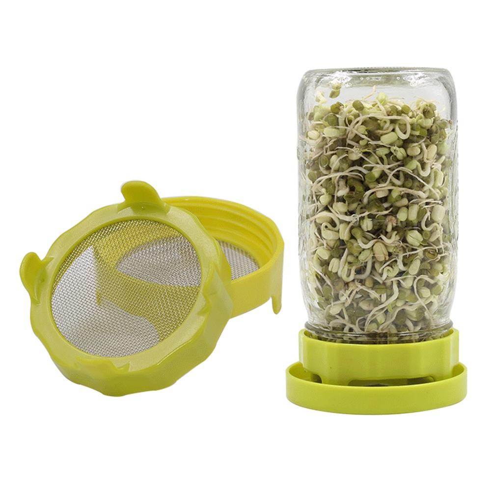 Mouth Jar Nursery Mason jar Planters Sprouting Lid Sprouter Seed Germination Filter Garden Supplies