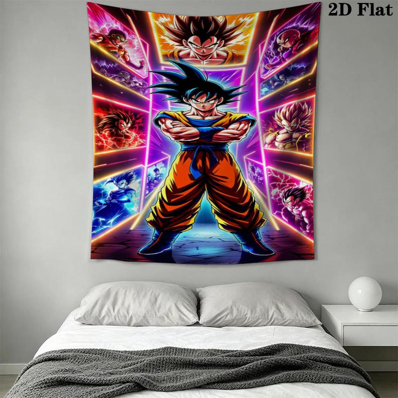 DRAGON BALL Wall Tapestry Aesthetic Wall Hanging Printed Fabric Blanket Decorative Tapestries for Bedroom Living Room Home Decor