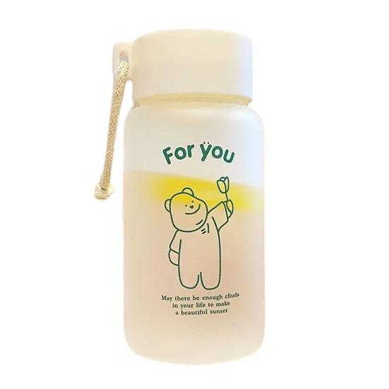 Чашка для воды большой емкости для ежедневного использования, прозрачная бутылка для спорта на открытом воздухе, фитнеса, медведя, бутылка для сока, экологически чистое хранение