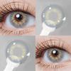 Eyeshare 1 Pair Colored Contact Lenses for Natural Eyes Blue Pupils Purple Lens Yearly