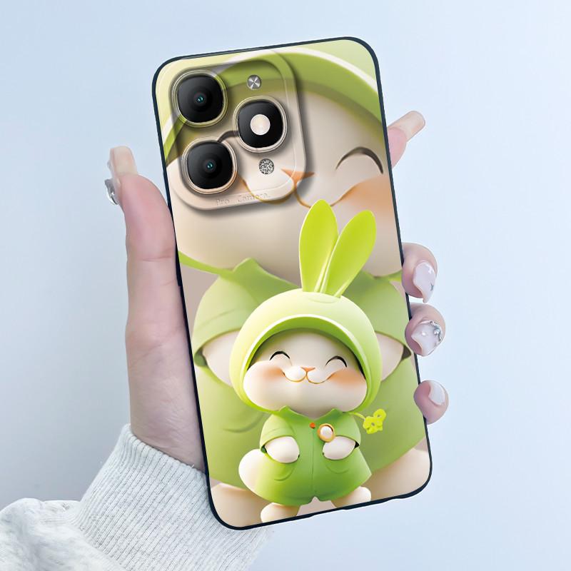 Чехол для Itel A90 Чехол A6610L Задняя крышка Роскошный Милый Крутой Для Мальчиков Девочек Мягкий Черный Матовый Силиконовый Корпус Для ItelA90 4G Бампер