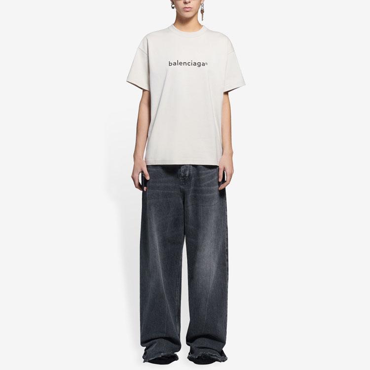 Balenciaga Футболка Обычный крой Унисекс Серая 612965TIV542984