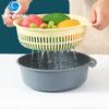 Extra Large Thickened Double Draining Basket Kitchen Dishwashing Basket Fruit Basket Round Two Layers Draining Basket Wholesale