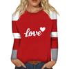 Рубашка для женщин, модная повседневная футболка с рукавом реглан, круглым вырезом и длинным рукавом, свободная футболка с принтом, женский топ