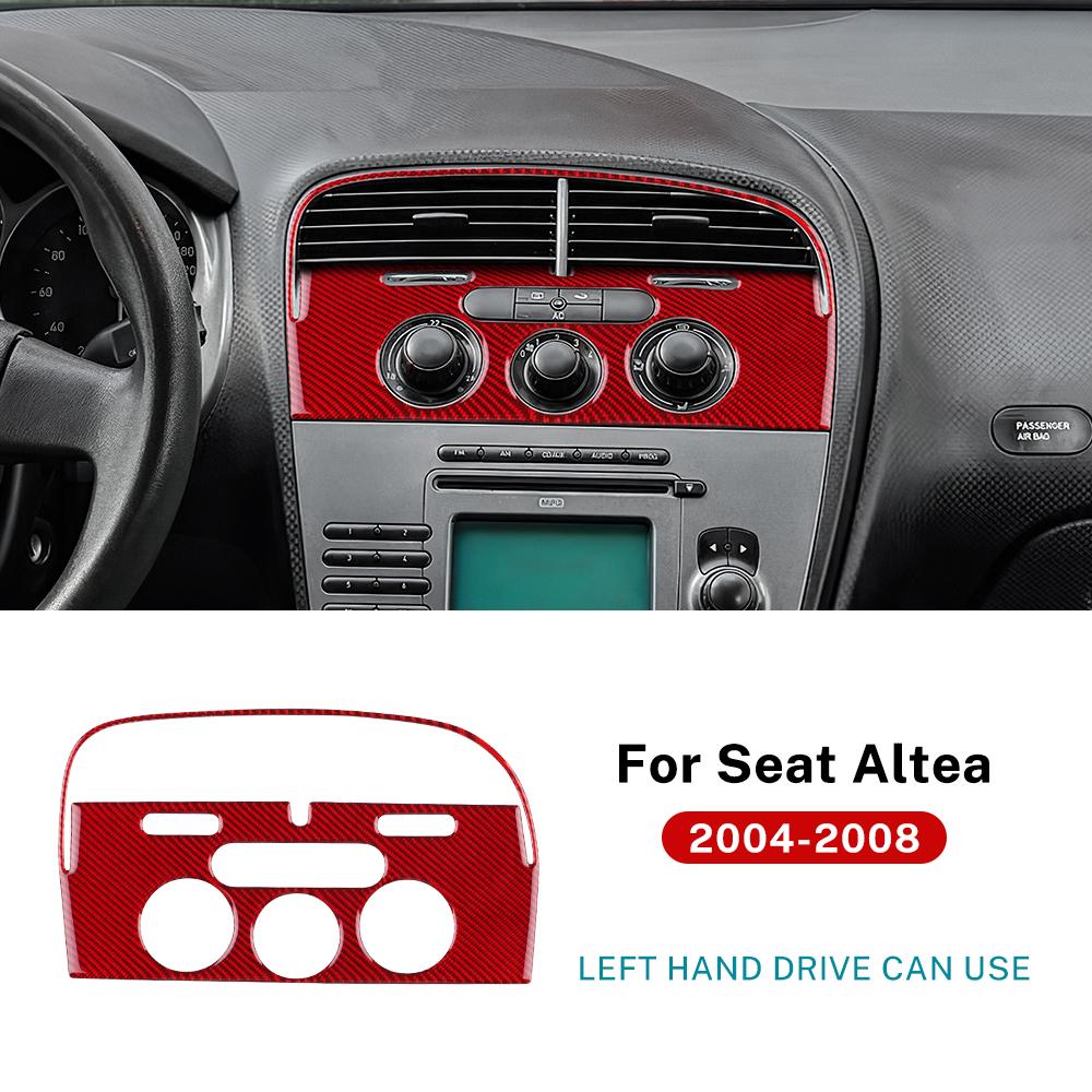 Для Seat Altea 2004 2005 2006 2007 2008 Настоящая Мягкая Наклейка из Углеродного Волокна Панель Центрального Воздуховода Автомобиля с Левым Рулем Аксессуары для Интерьера