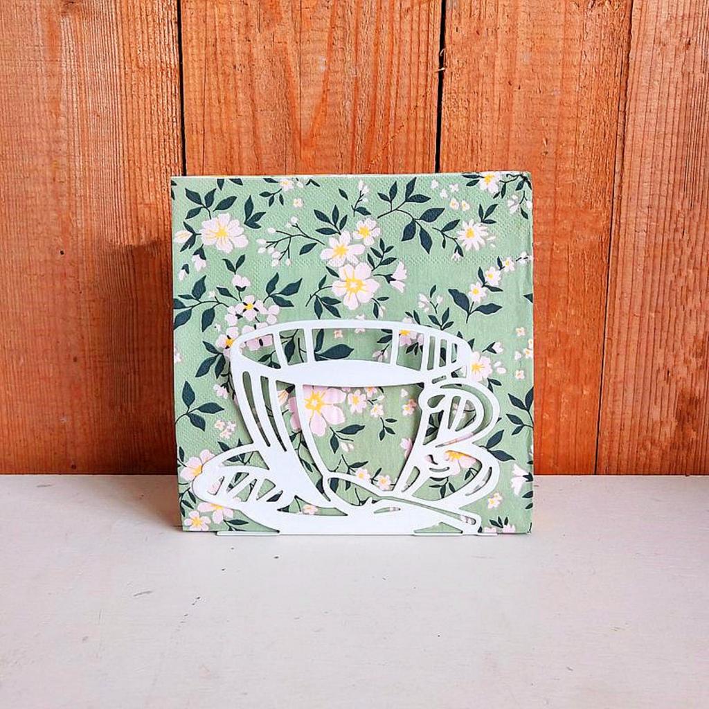 Подставка для бумажных салфеток для кухонных столов и столешниц | Черная оцинкованная подставка для салфеток | Декор для кофейни и ресторана