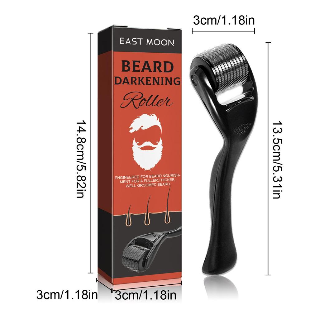 Nourishing Beard Set – Oil + Roller. Tames, softens, and moisturizes beard hair for a stronger, healthier look.