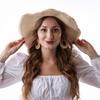 Straw Earrings, Very Light For Summer