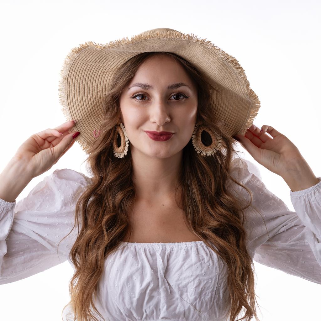 Straw Earrings, Very Light For Summer