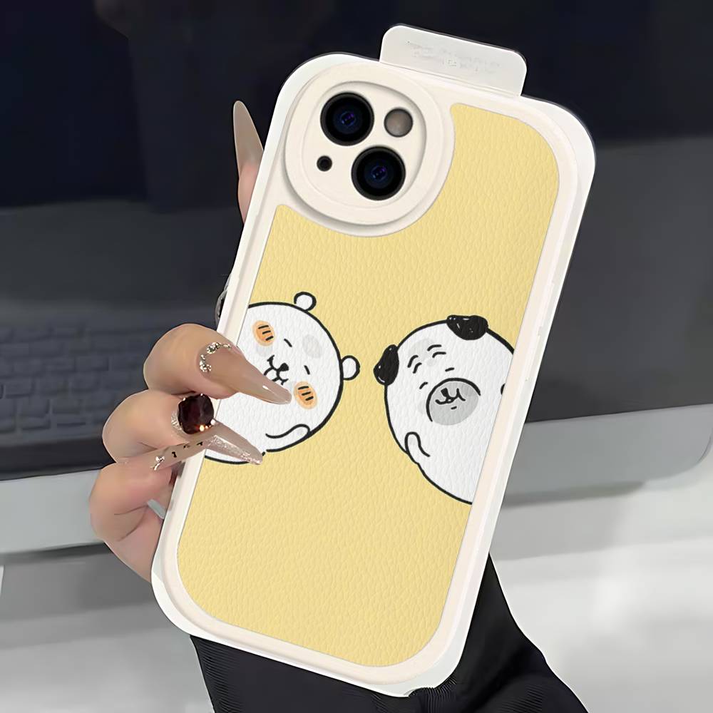 Popular Cute J-Joke B-Bear Phone Case For IPhone 16 15 14 13 12 11 Pro Max Plus Leather Soft Cover