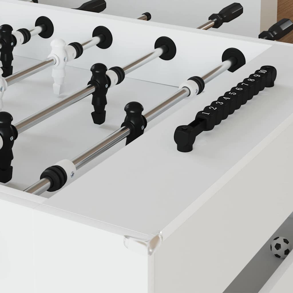 Table Football Table White 146.5 x 74 x 85 cm Particleboard