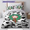 Morocco National Football Team Logo Pattern Bedding Set Quilt Cover Pillowcase Home Decor Gift (1 * duvet cover + 2 * pillowcase,