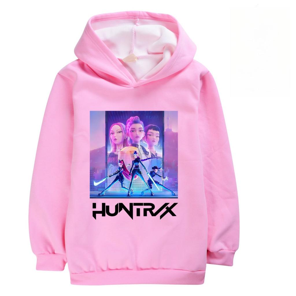5020 Детская Толстовка для Девочек Huntrix Kpop Rumi Zoey Mira с Принтом, Повседневная, с Длинными Рукавами, Бархатная, Теплая, Зимняя