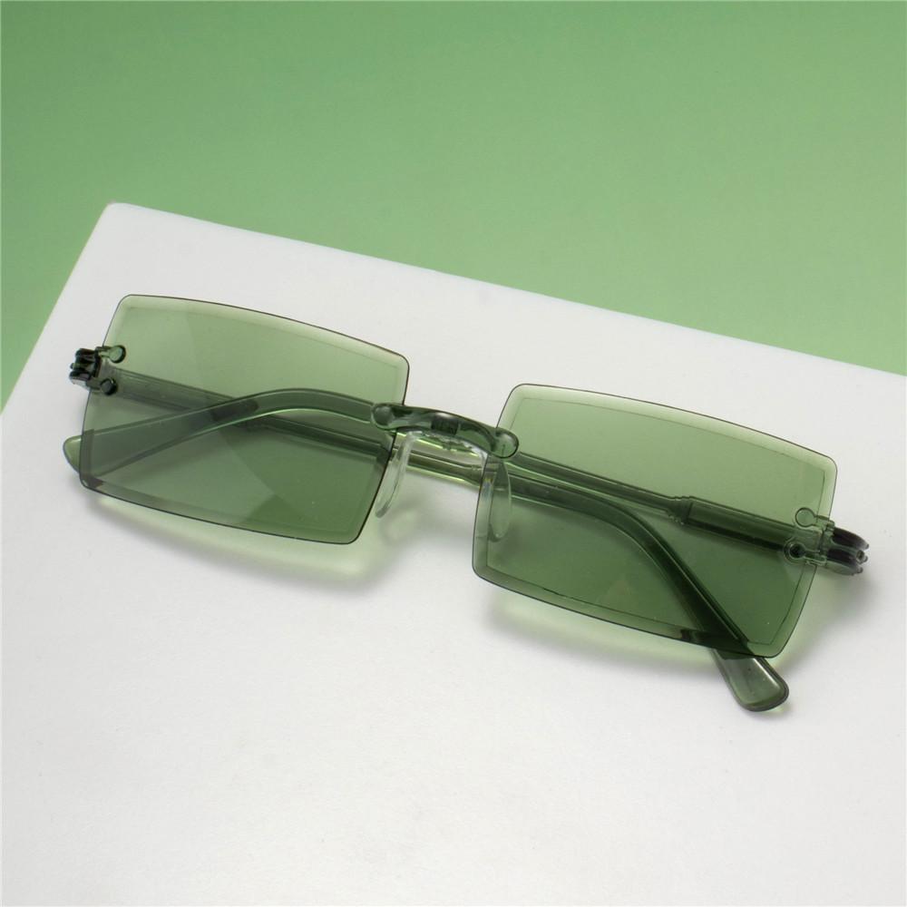 18 шт. Ретро Солнцезащитные очки Женские Дизайнерские Модные Безободковые Градиентные Солнцезащитные очки Оттенки Режущая линза Женские Безободковые Очки