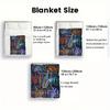 Saxophone Frames Notes 2D Flat Pattern Flannel Blanket, High quality All Seasons, Home Decor, Warmth and Comfort, Perfect for Christmas Gifts.
