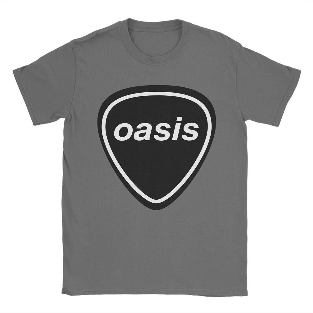 Мужские Женские Футболки с Логотипом Рок-Музыки O-Oasis Одежда из Чистого Хлопка Повседневные Футболки с Короткой Рукавой и Круглым Вырезом Подарочная Футболка