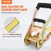 Ratchet Tie Down Straps (4PK), 5000 lb Break Strength, Double J Hook Includes 4 Premium 2" x 15' Rachet Tie Downs with Padded Handles, for Moving