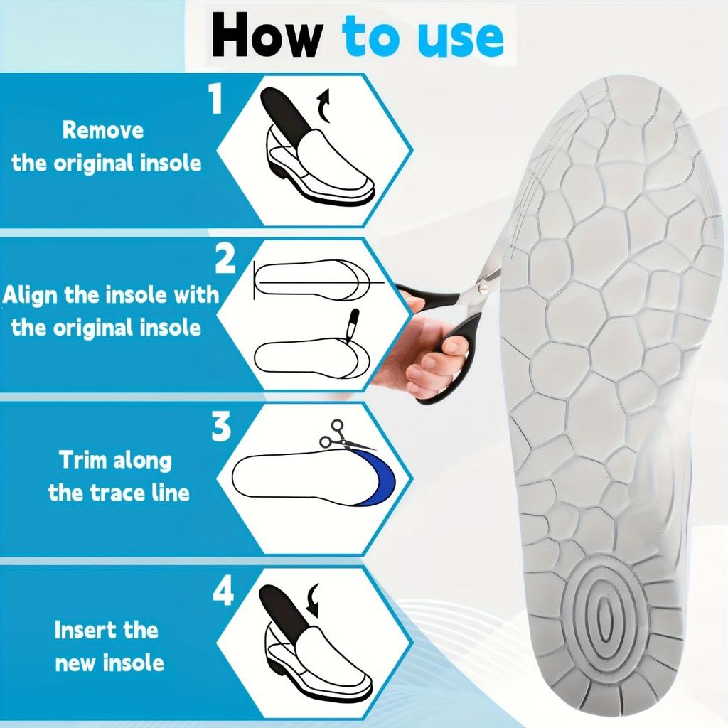Magnetic Acupoint Massage Insole - Ergonomic Arch Support, Sweat Absorption and Odor Prevention, Soft and Elastic, Cutting Design, Muscle Tension