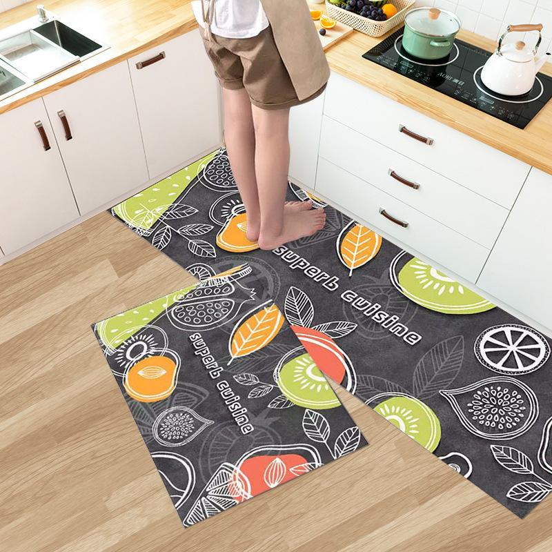 Fashion Simple Nordic Soft Kitchen Rug Anti-Fatigue Kitchen Rug Waterproof Non-Slip Rugs Set Runner Rug Bedside Rug Absorbent Carpet For Kitchen