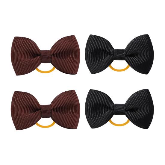 Puppy Dog Hair Bows with Rubber Bands Handmade Small Bowknot Dog Hair Accessories Pet Grooming Supplies