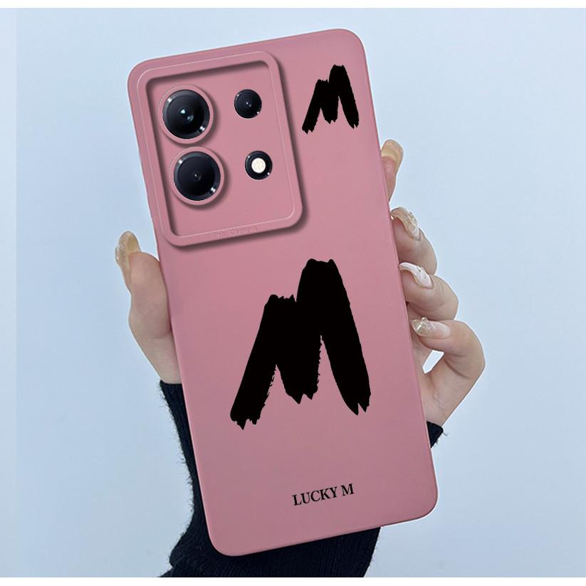 Чехол для Infinix Note 30 5G X6711/Note 30 Pro/30 VIP/30i/Note30 X6833B Счастливой начальной буквой Мягкий силиконовый задний чехол Чехол для телефона