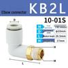 SMC Pneumatic Quick Connect 90-Degree Elbow with Outer Thread KB2L Series