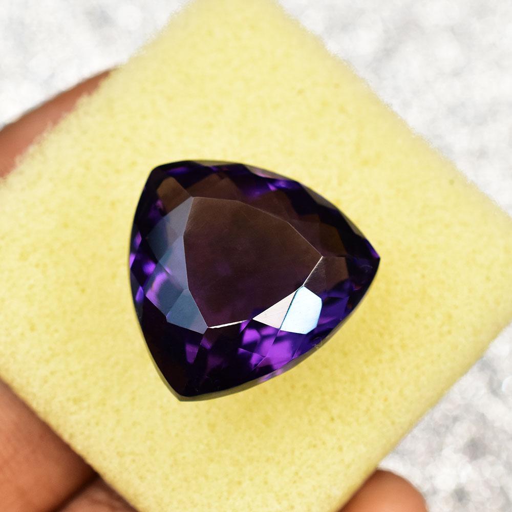Natural Purple Amethyst Loose Gemstone 50 ct Trillion Cut Jewelry Making for Jewelry Making Projects