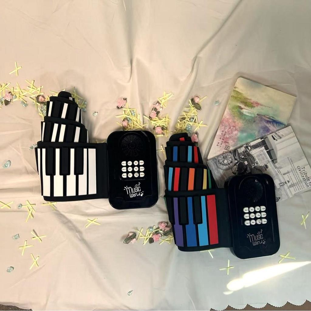 Портативное складное пианино с 49 клавишами для детей