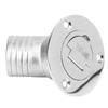 Boat Deck Filler 45 Degrees  316 Stainless Steel 38mm Flip Fill Cover with Keyless Cap for Marine Yacht