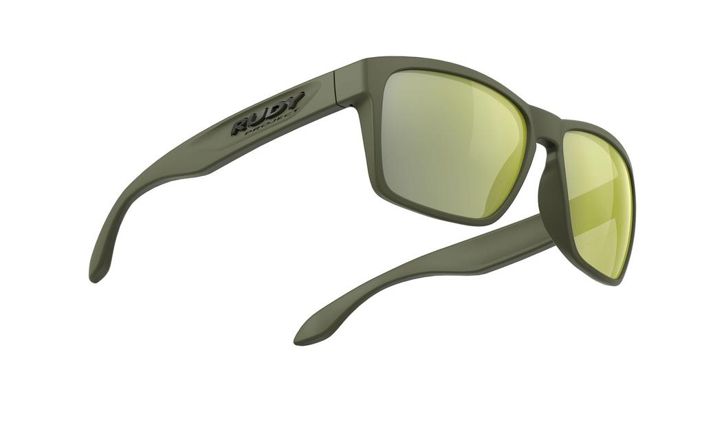 RUDYPROJECT Spinhawk Olive Lens Bridge Temple 133mm Sunglasses, Matte/Laser Green, SP313213-0000, Width 60mm, Width 17mm, Length
