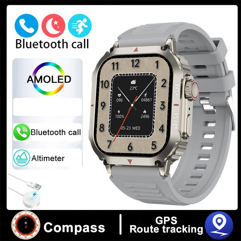 Новинка 2024 года, спортивные прочные военные умные часы, мужские часы Ftiness, IP68, водонепроницаемые, 1,95 дюйма, AI Voice, NFC, Bluetooth, умные часы с вызовами