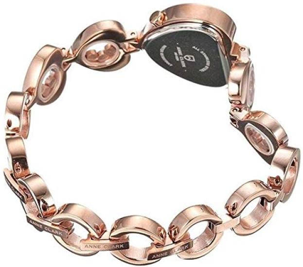 ANNE CLARK Часы серии 1031 с циферблатом в форме сердца из натуральной ракушки, с натуральным бриллиантом и бриллиантами, полностью из нержавеющей стали, с подвижным камнем, браслет для женщин, не вызывает раздражения кожи (розовый