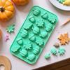Fall Resin Molds 18-Cavity Crafts Pumpkin Pine Cone Maple Leaves Moulds Mini Silicone Non Stick Easy Release Molds for Craft