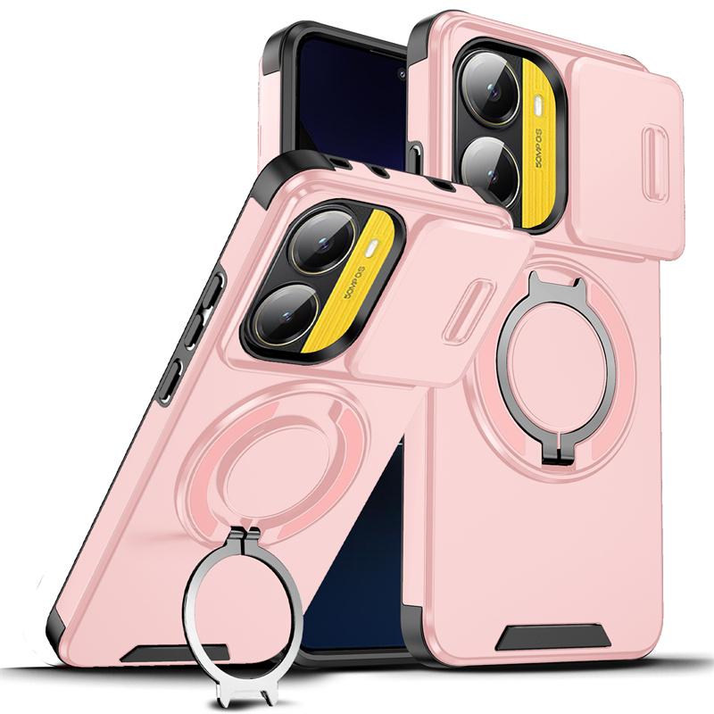 Броня Фунда Для Xiaomi Poco X7 Pro 5G Защита Объектива-слайдера Чехол для телефона Для Pocox7pro Poko Little X 7 Pro x7pro Чехол с кольцом-держателем