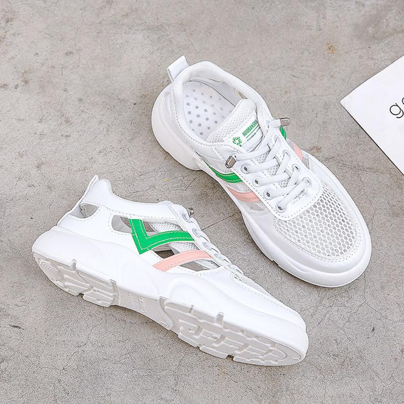 Breathable Mesh Small White Shoes Female Summer Thin Section Hollow Sports Casual Shoes Sandals