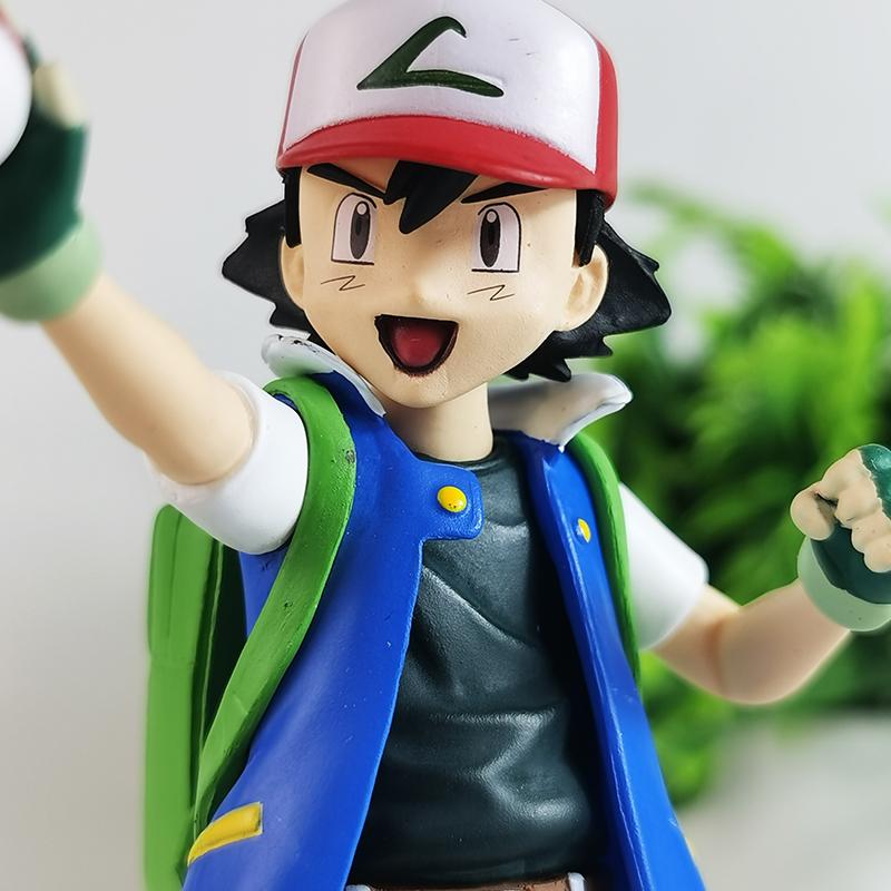 13cm/5.1in Pokemon Cartoon Anime Figure Trainer Xiao Chi Model Statue Pvc Desktop Decoration Children Toy Doll Christmas Gift