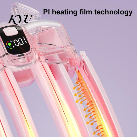 Wireless Hair Styling Tool Heated Root Lift Clip, LCD Display Volumizing Home Use Lifter 2 Temperature Adjustable Electric for Bangs, Flat Fine