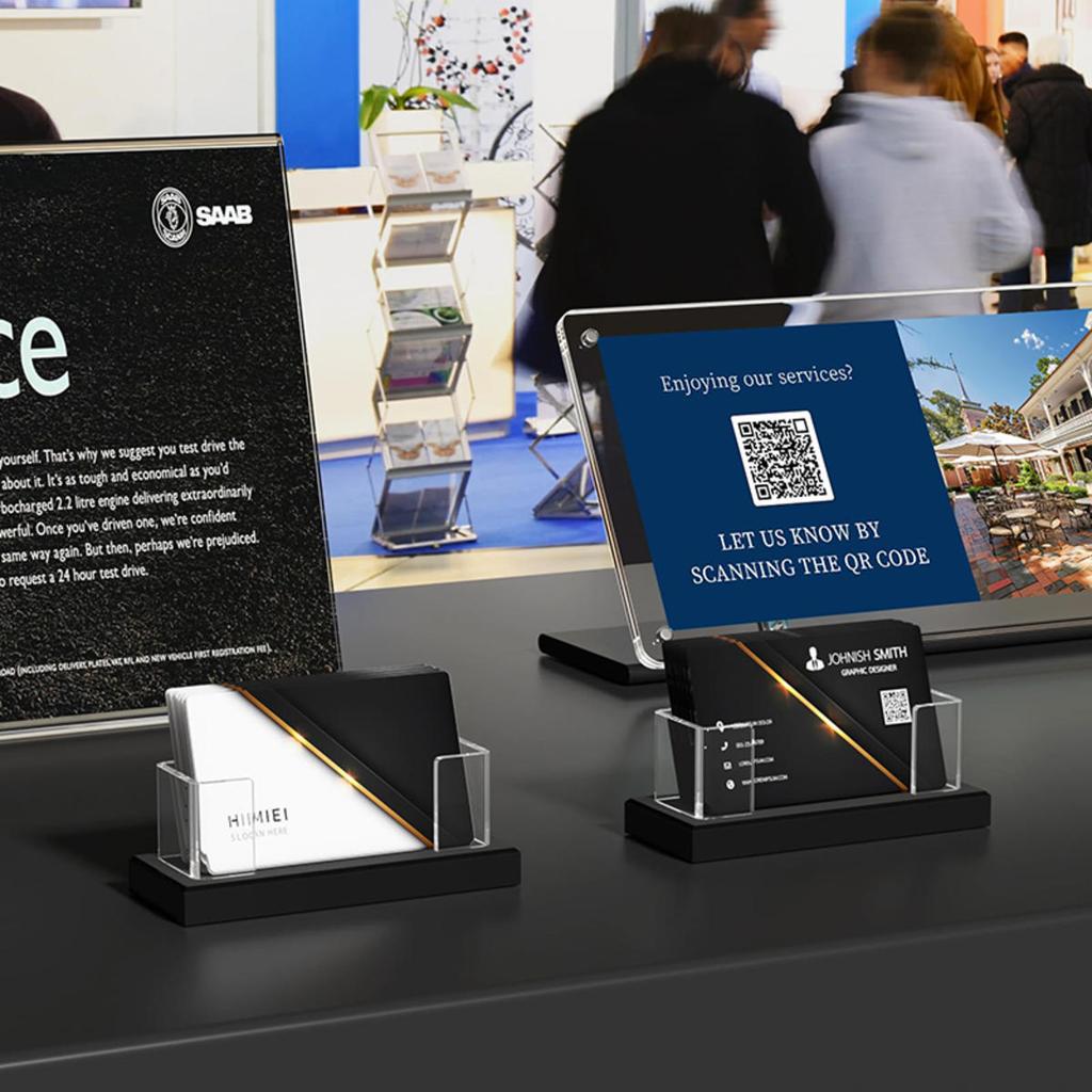 Transparent Lightsaber Display Stand Desktop Acrylic Decorative Rectangular Holder Business Card Storage Rack