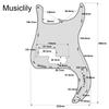Musiclily Pro 13-отверстий пикгард для Precision Bass, 4 части, состаренный белый перламутр, для 4-струнного Precision Bass производства Японии (MIJ) Fender