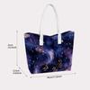 Purple Starry Floral Shoulder Handbag for Daily Outing Use