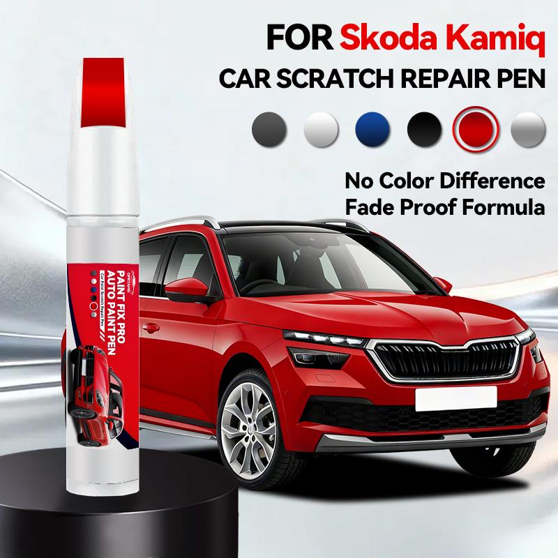 OPRTAMG Ремонтная ручка для краски автомобиля Skoda Kamiq, для подкрашивания царапин, DIY Автоаксессуары Синий LB5K Серебристый LA7R