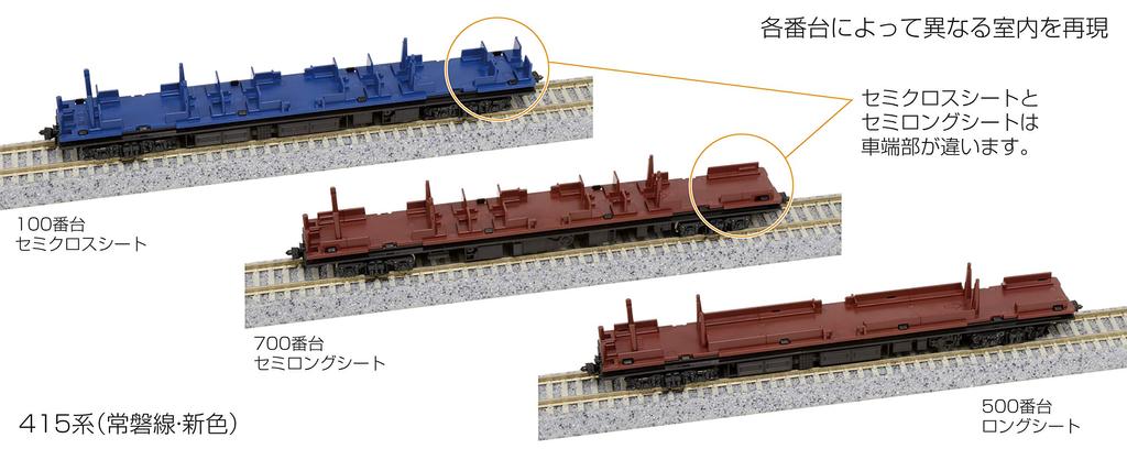 KATO N Gauge 415 Series Joban Line New Color Basic Set Железнодорожная модель поезда 7-вагонный 10-1535
