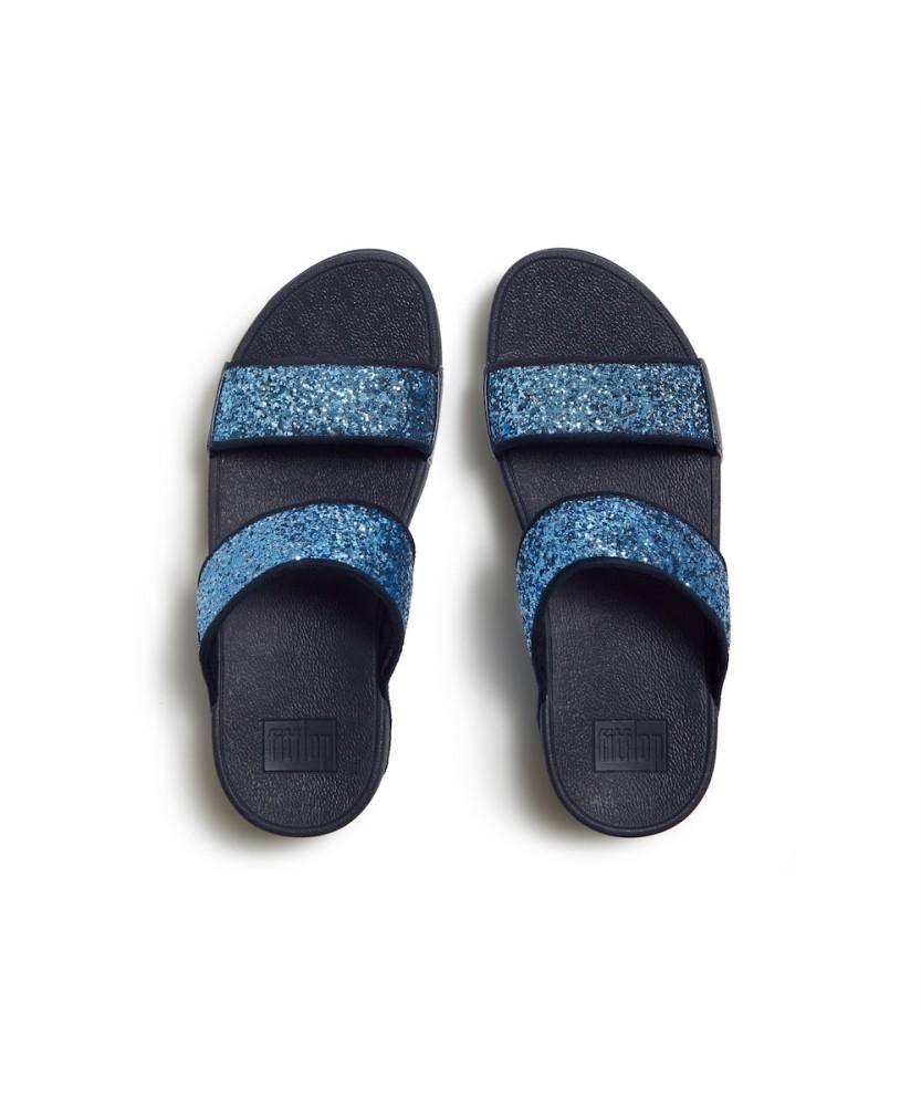 Женские сандалии Fitflop Lulu с многоцветным глиттером - Космический синий (Ft61K2D01N)