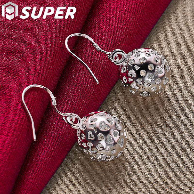 Ювелирные изделия из стерлингового серебра 925 пробы с полыми шариками в виде сердца в форме сердца